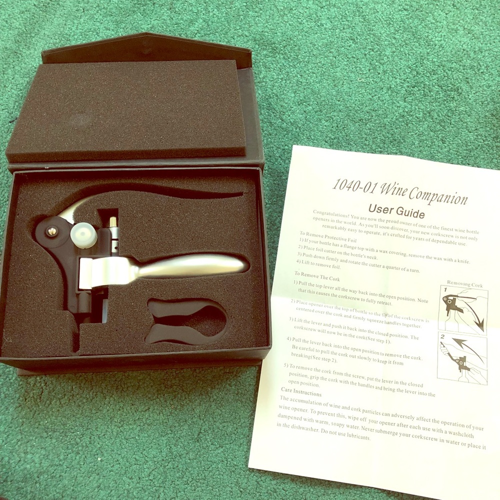 Wine companion stainless steel wine opener